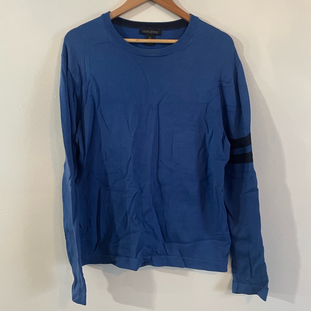 Vintage Banana Republic Blue Sweater | Crewneck Men Size M | Timeless Classic
